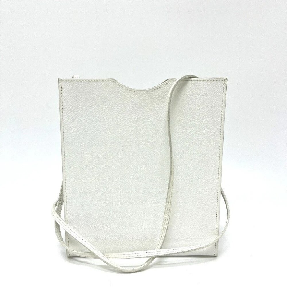 HERMES Onimetu Pochette bag Shoulder Bag Leather White